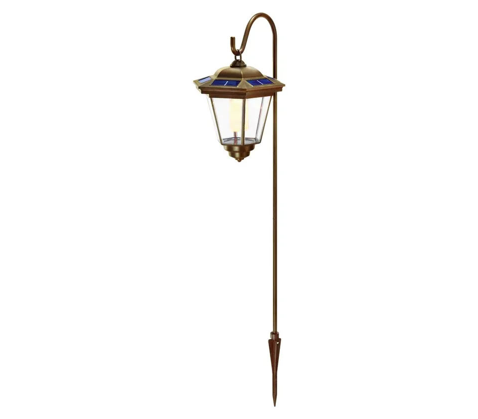 Dehner Tivoli Solarlaterne kupfer blau 85 cm mit Erdspieß