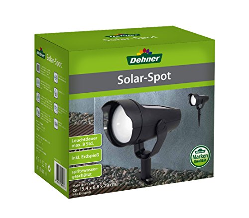 Dehner Premium Lovely Solarspot Solarleuchte schwarz schwenkbar 28cm