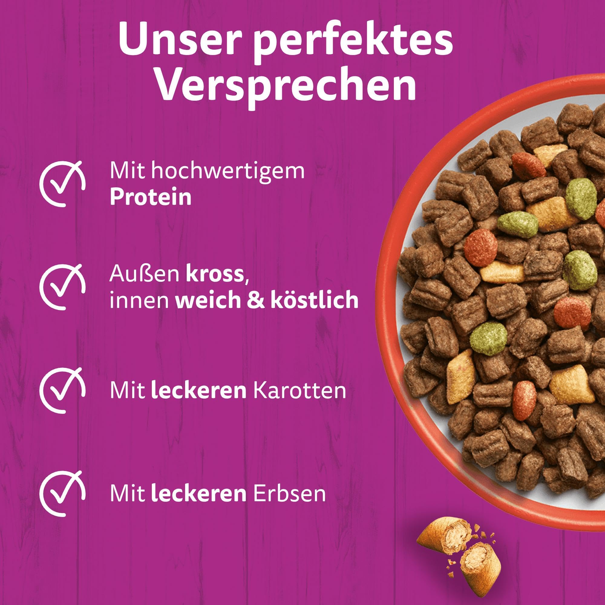 Whiskas mit Rind Trockenfutter 5x800 g Adult
