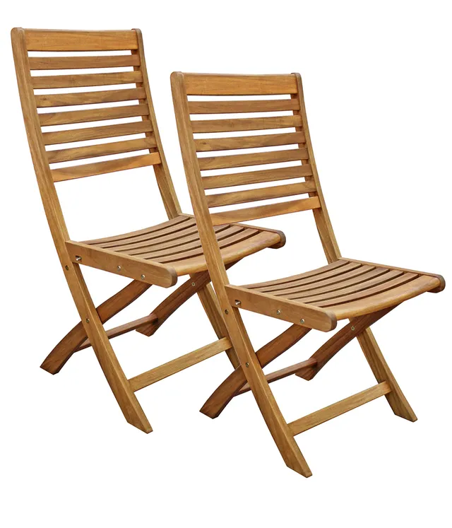 Dehner Macao Klappstuhl 2er Set natur Akazienholz