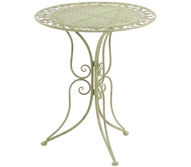 Dehner Provence Stylo Gartentisch Ø 60 cm Metall grün