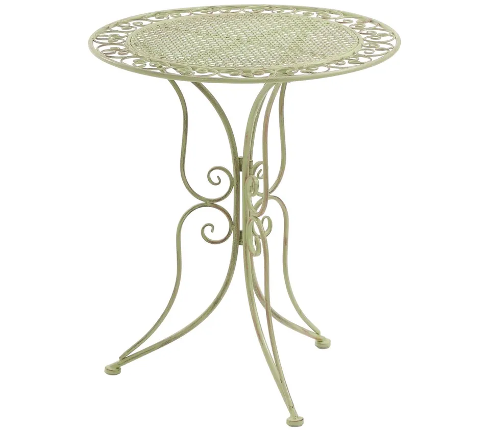 Dehner Provence Stylo Gartentisch Ø 60 cm Metall grün