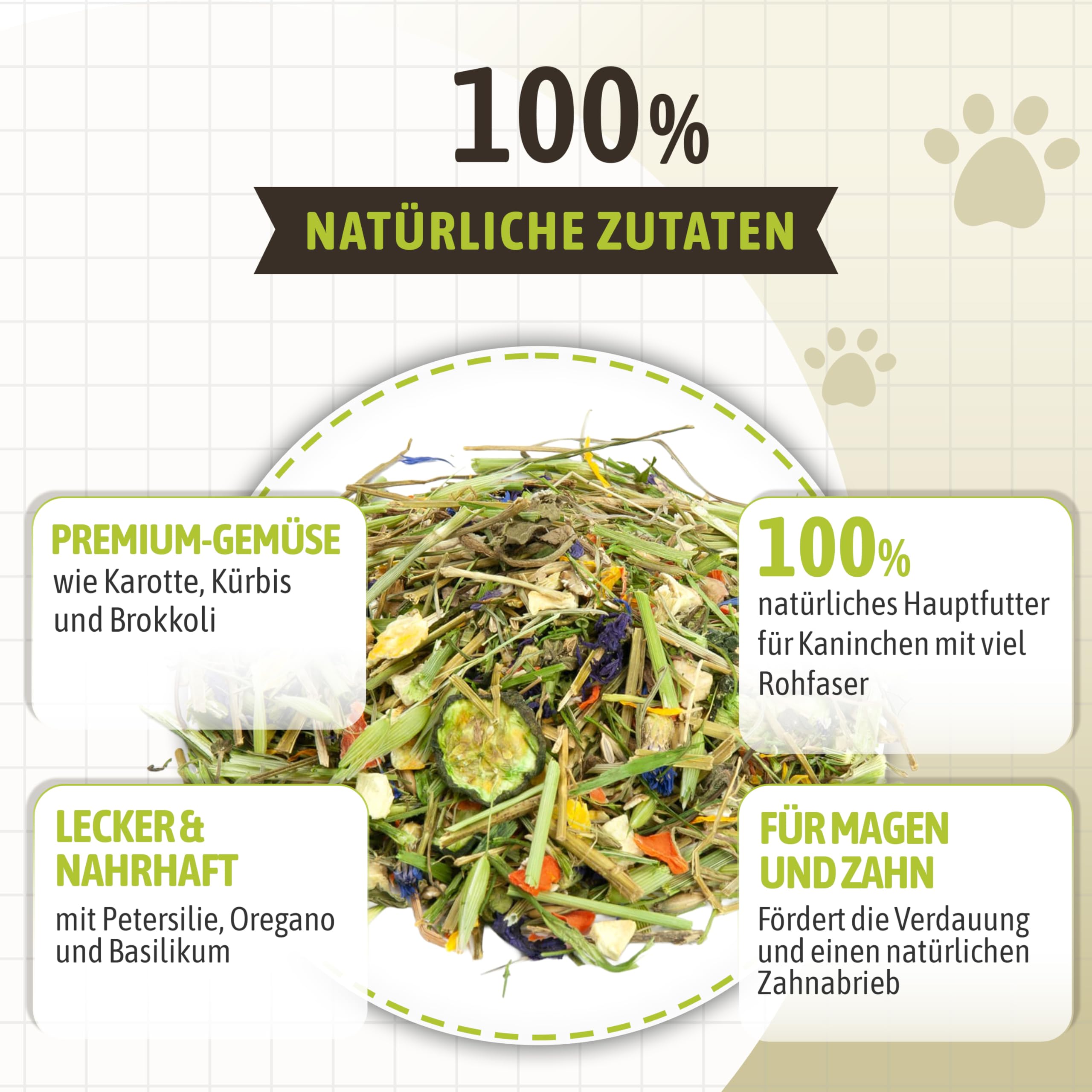 Mr. Crumble Knuspersalat Strukturfutter 1kg Kaninchen