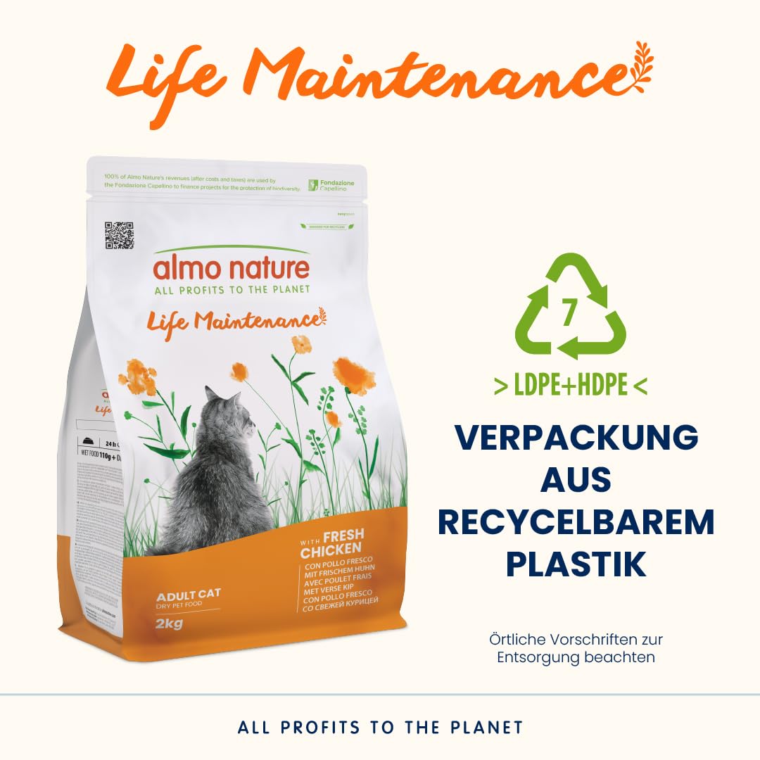 Almo Nature Life Maintenance Trockenfutter Huhn 2kg adult