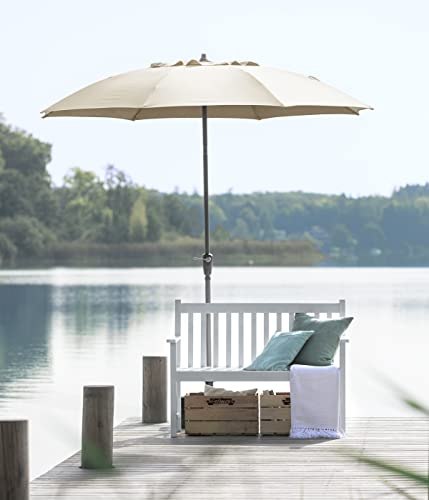 Dehner Premium Lovely Paros Sonnenschirm Ø 2,5 m creme UV80+