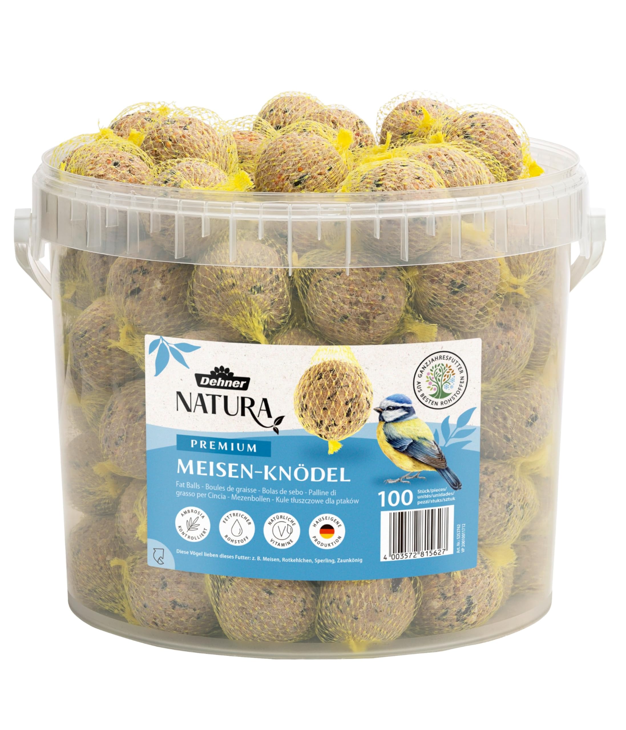 Dehner Natura Meisenknödel mit Netz 100x90g proteinreich