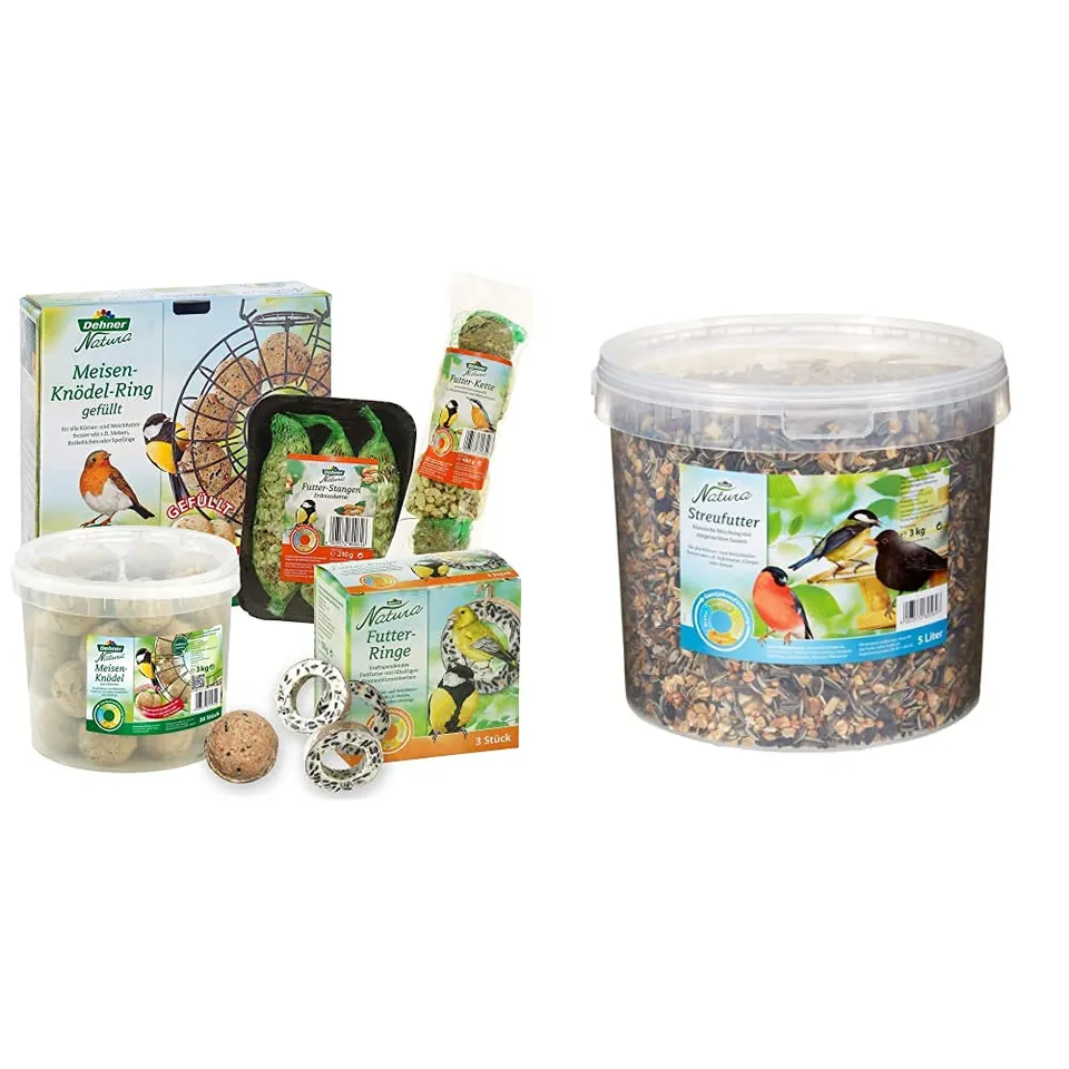 Dehner Natura Wildvogelfutter Starterset 3kg+5-teilig