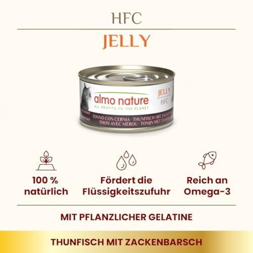 Almo Nature HFC Jelly Nassfutter Thunfisch Zackenbarsch 70g 24er