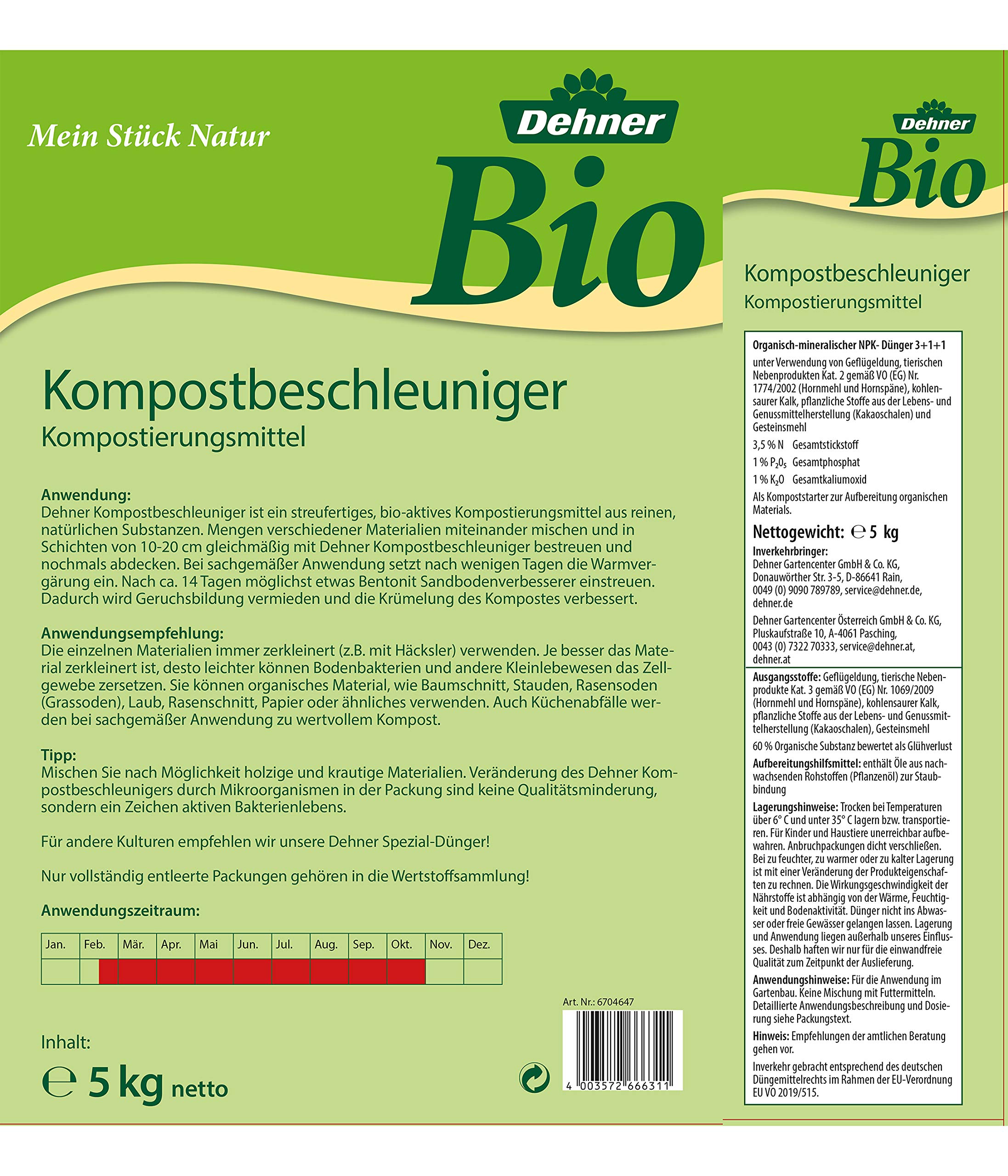 Dehner Bio Kompostbeschleuniger 5 kg für 8 cbm Grüngut