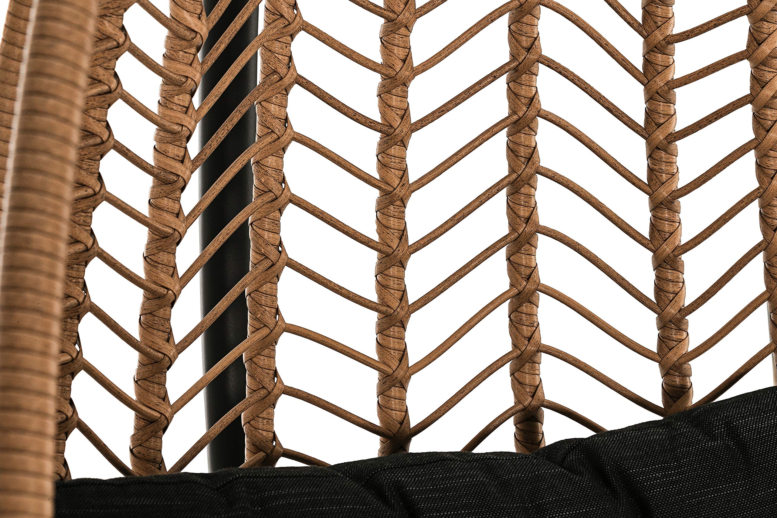 Dehner Venezia Hängesessel schwarz-beige Stahl