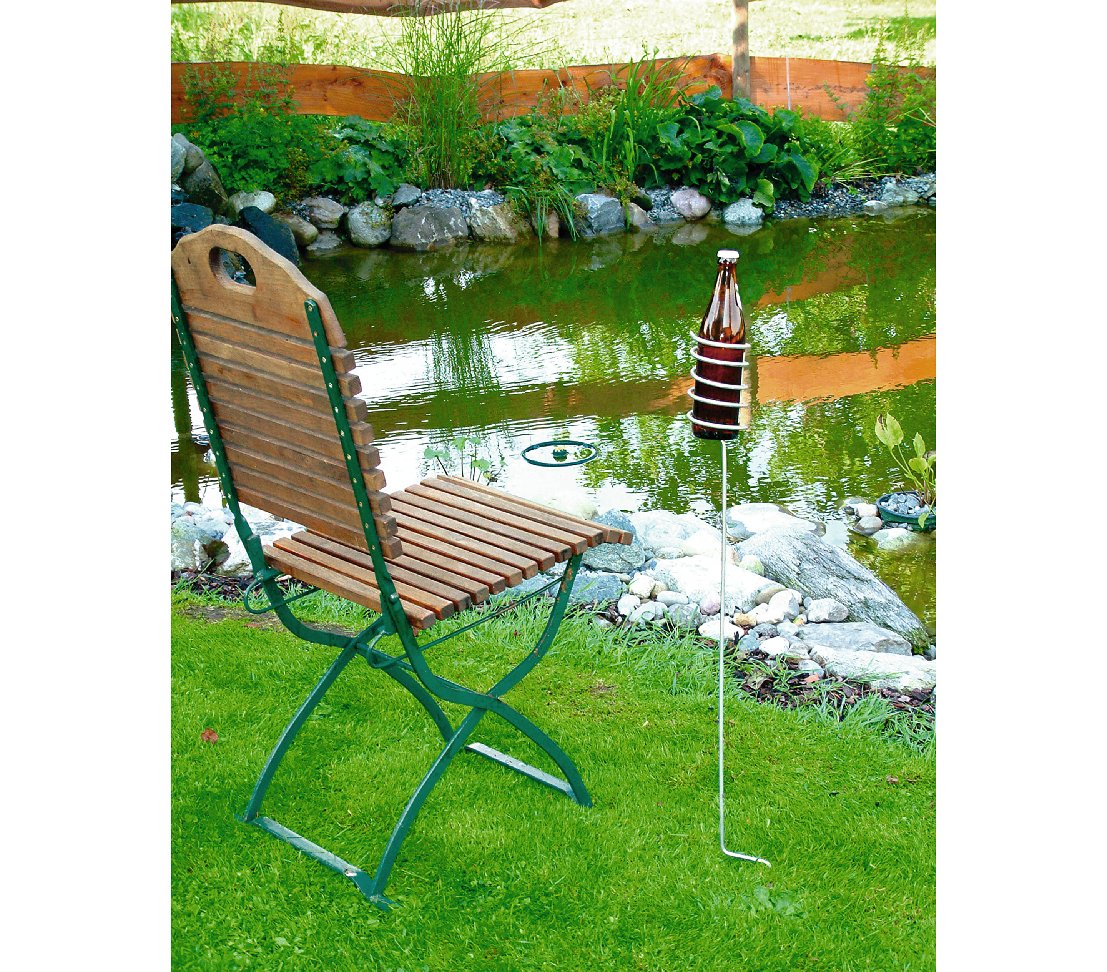 Dehner Bierflaschenhalter Eisen Gartenstab 100cm