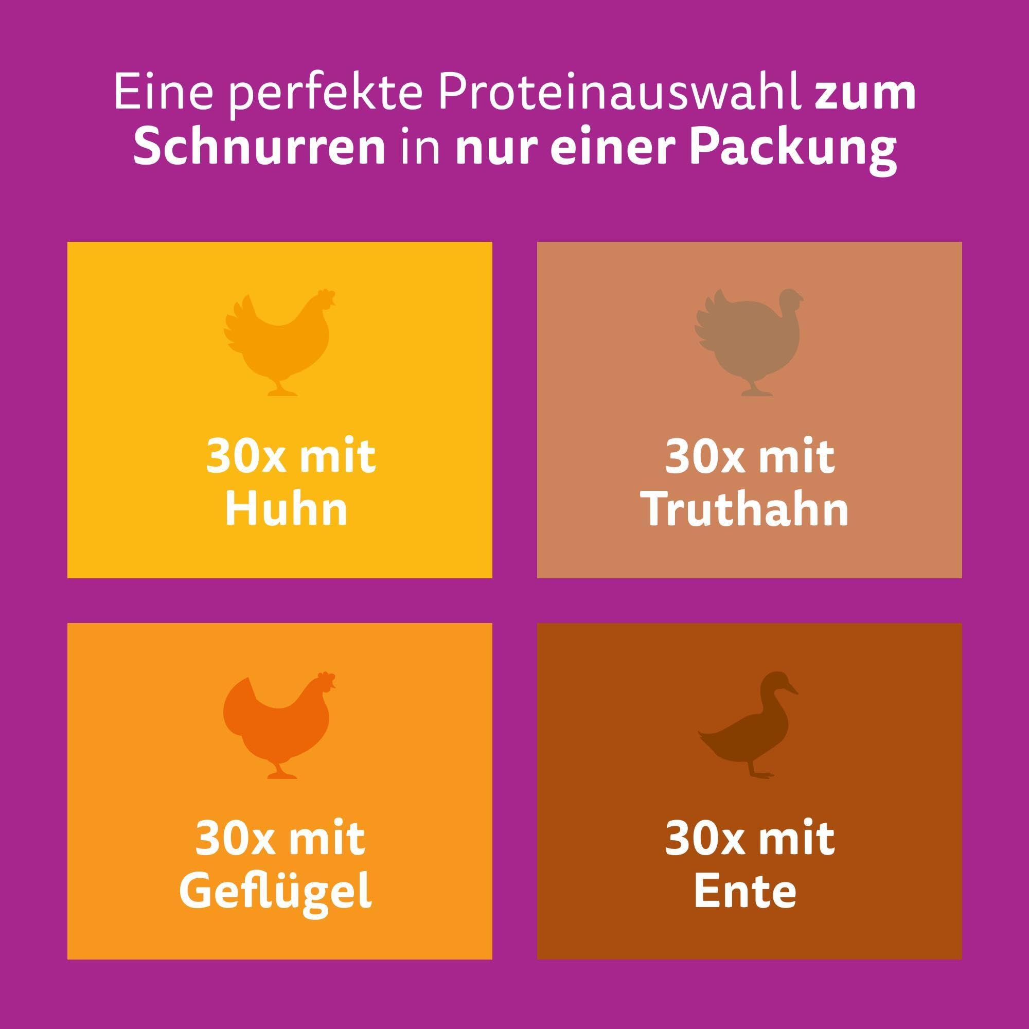 Whiskas Senior 7+ Geflügel Auswahl Nassfutter 120x85g Gelee