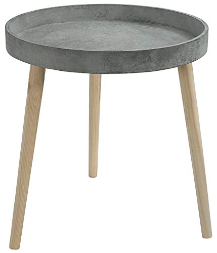 Dehner Fine Nature Coby Beistelltisch Holz grau natur 45 cm