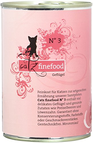 catz finefood N°3 Geflügel Katzenfutter nass 6x400g Preiselbeere