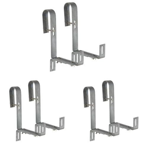 Dehner Premium Lovely Blumenkastenhalter silbergrau 2 Stück verzinkt