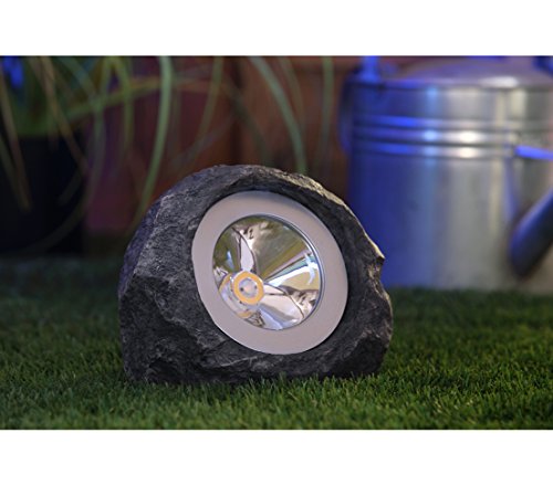 Dehner Solar Leuchtstein Polyresin 20cm wetterfest