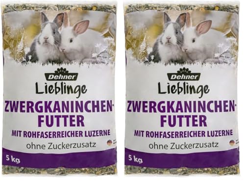 Dehner Zwergkaninchenfutter Adult 5kg Luzerne-Karotte zuckerfrei