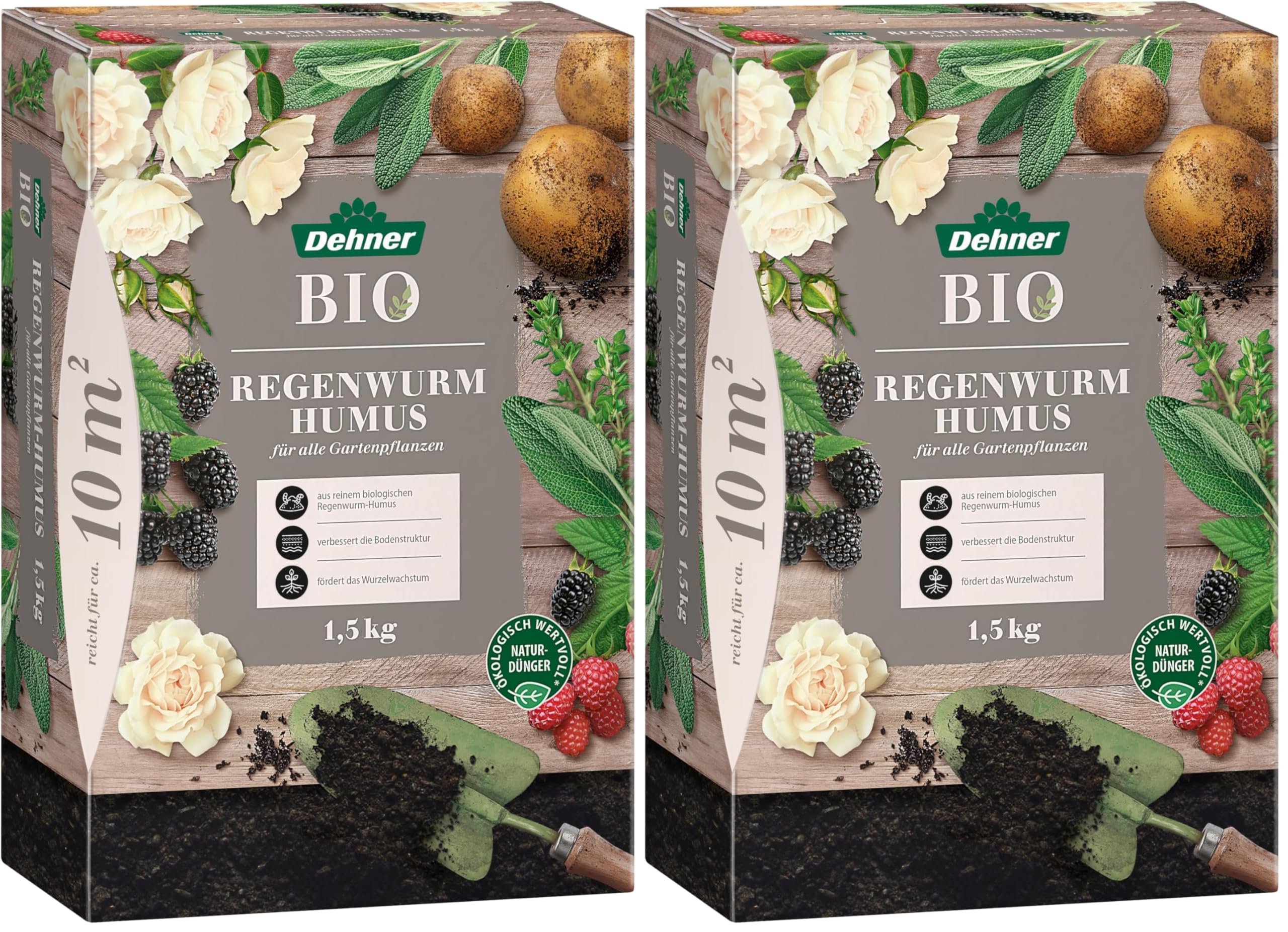 Dehner Bio Regenwurm-Humus Dünger 1,5 kg