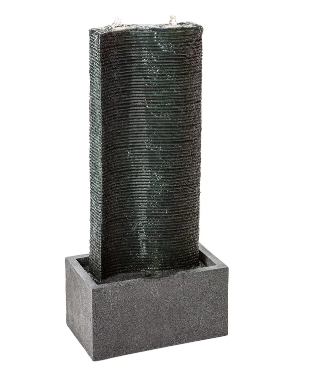 Dehner Muro Gartenbrunnen mit LED dunkelgrau 80cm