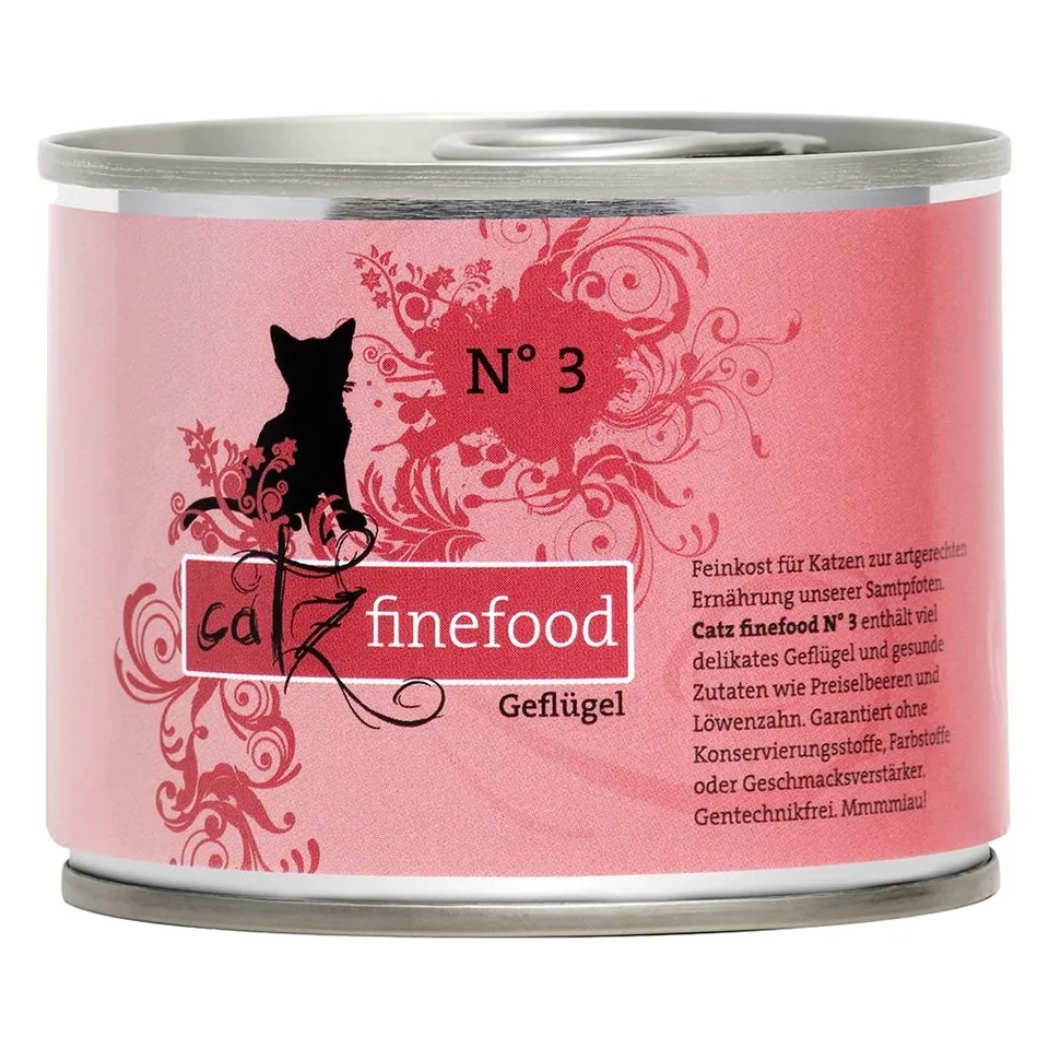 catz finefood N°23 Nassfutter Rind Ente 6x200 g getreidefrei