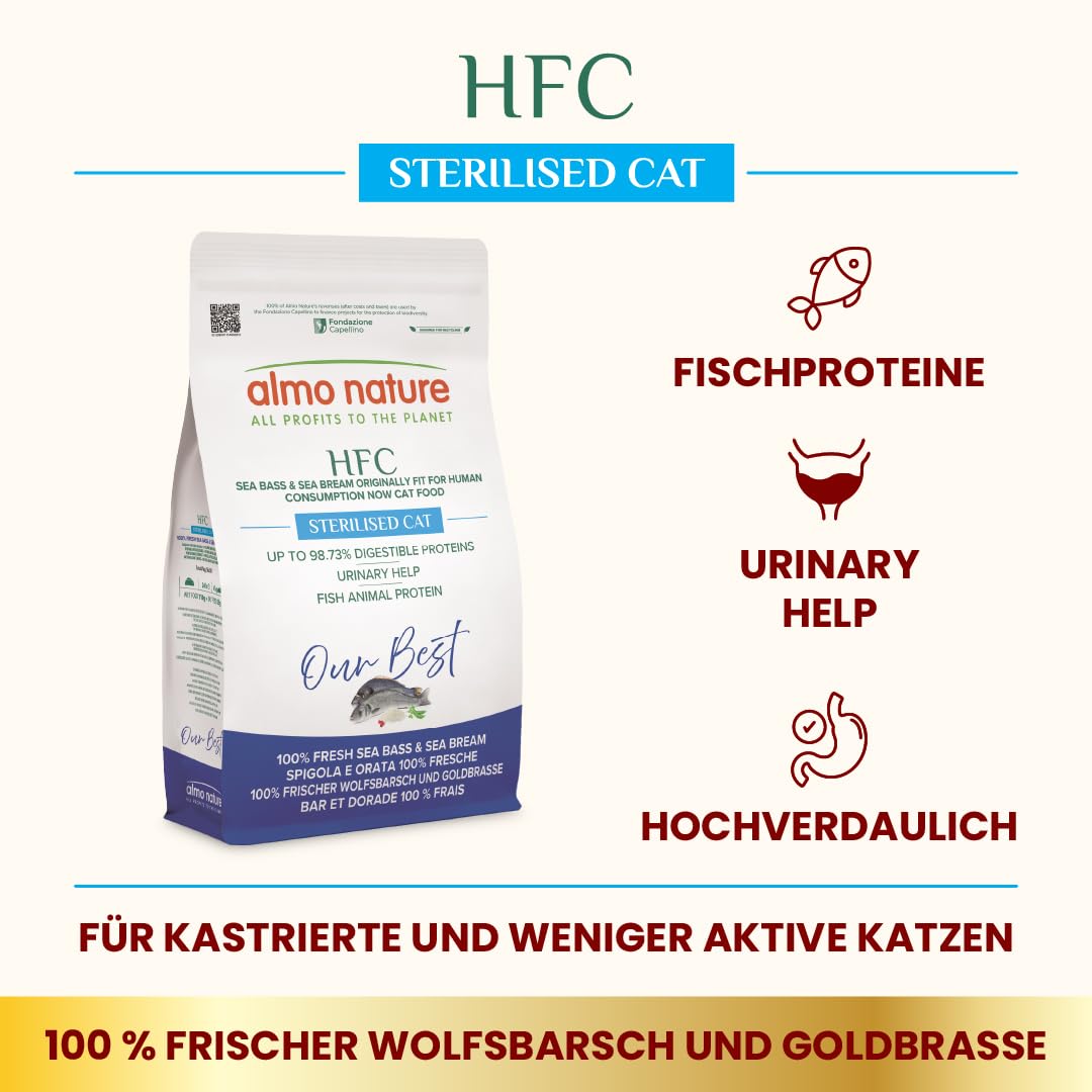 Almo Nature HFC Our Best Adult Sterilized Trockenfutter 1,2 kg Fisch