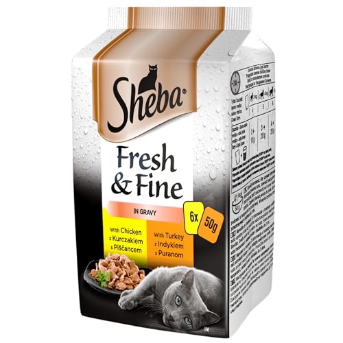 Sheba Fresh & Fine Nassfutter Huhn Truthahn 36x50g in Sauce samtig