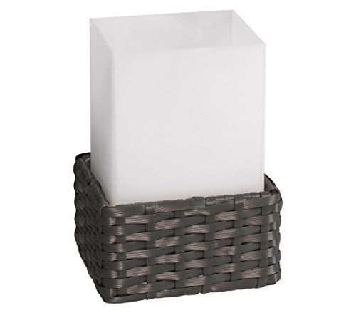 Dehner Premium Lovely Rattan Cube Solarleuchte 21cm dunkelbraun