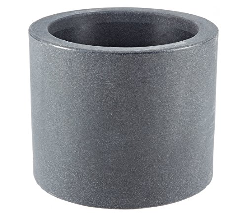 Dehner Palermo Ø 40 cm Blumenkübel anthrazit Rollen