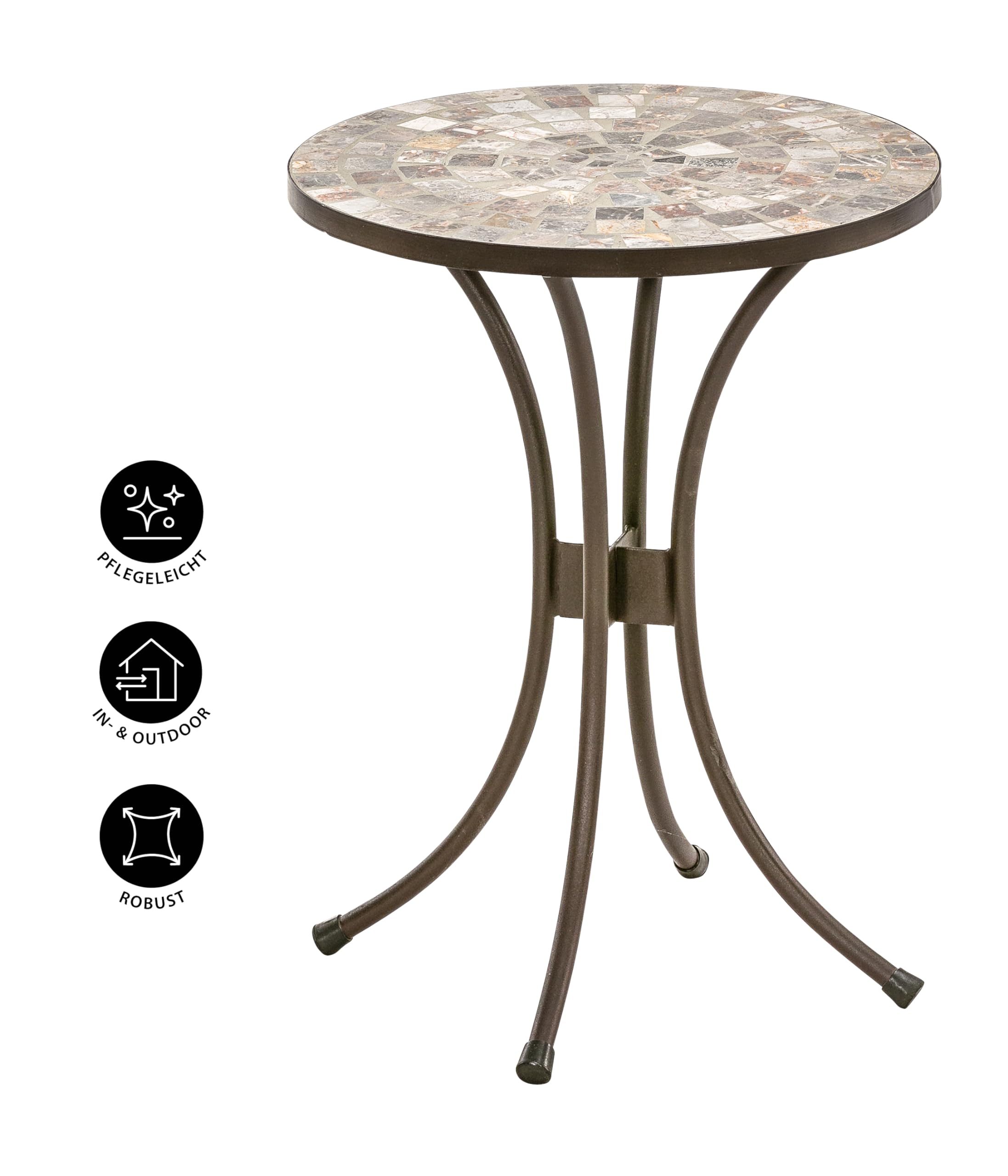 Dehner Grazia Blumenhocker Mosaik Ø40 cm braun-grau