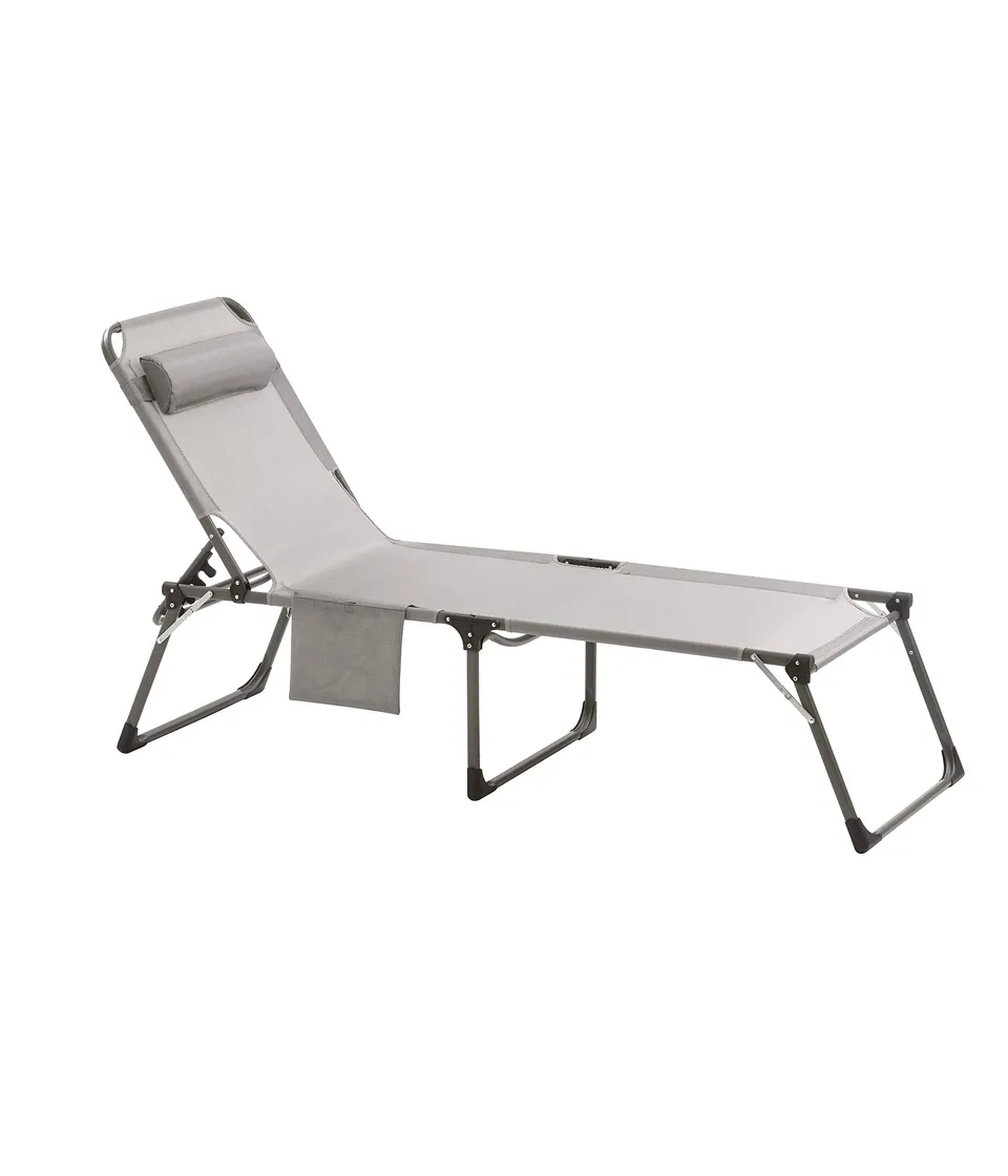 Dehner Mallorca Campingliege 224 cm grau Textilene