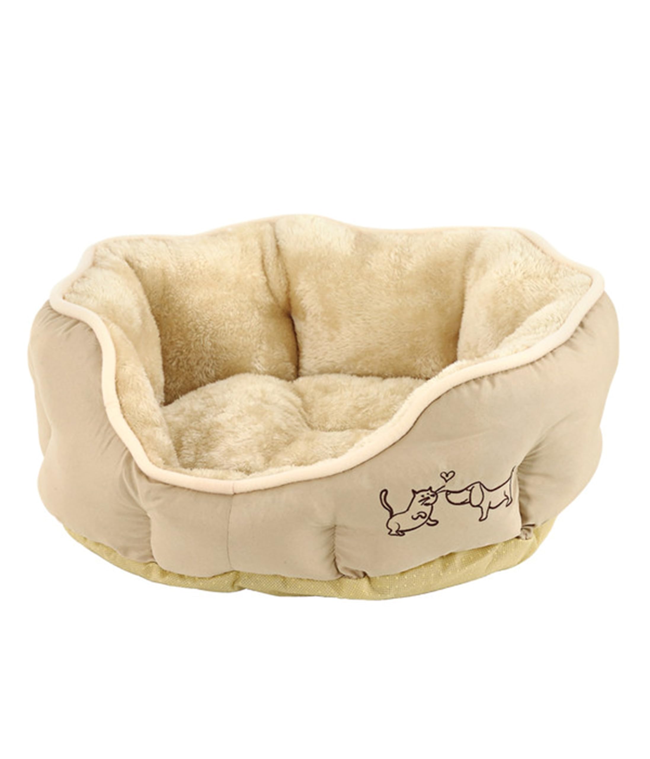 Dehner Lieblinge Sammy Hundebett oval grau 57x52 cm