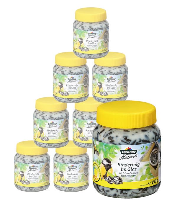 Dehner Natura Wildvogelfutter Rindertalg 8x250g zuckerfrei