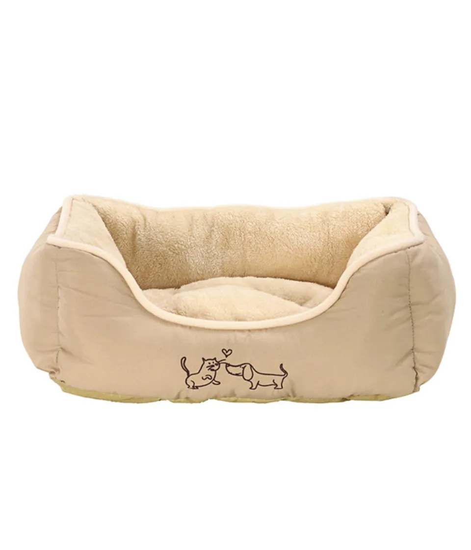 Dehner Lieblinge Sammy Hundebett beige 61x48x18 waschbar