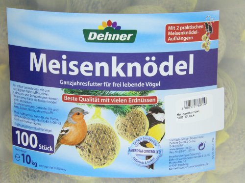 Dehner Premium Lovely Meisenknödel 100 Stück mit Netz Erdnuss