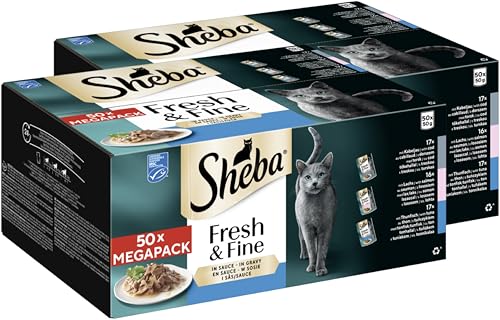 Sheba Fresh & Fine Nassfutter Fisch 100x50g Beutel