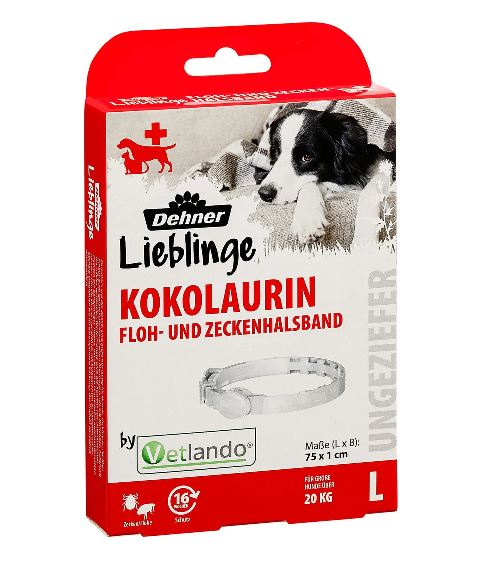 Dehner Lieblinge Kokolaurin Floh- Zeckenhalsband L 75 cm
