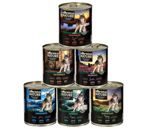 Dehner Premium Lovely Wild Nature Hundefutter Set 6x800g