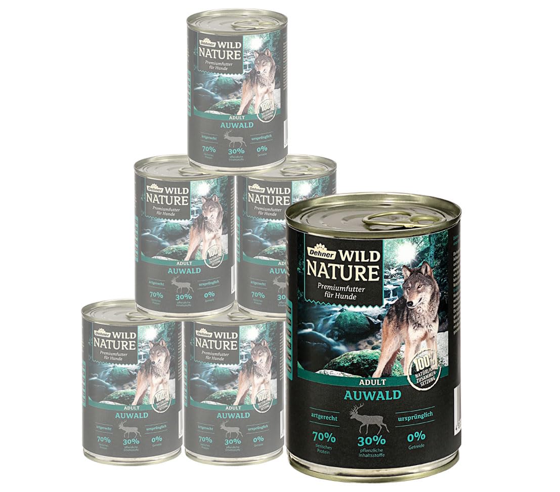 Dehner Wild Nature Auwald Nassfutter Wild 6x800g getreidefrei