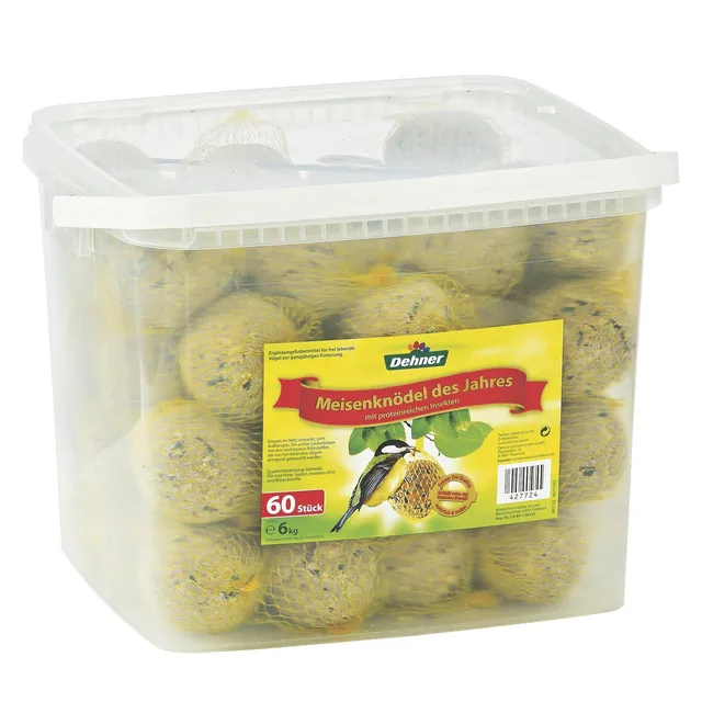 Dehner Premium Meisenknödel mit Insekten 60x100g im Eimer