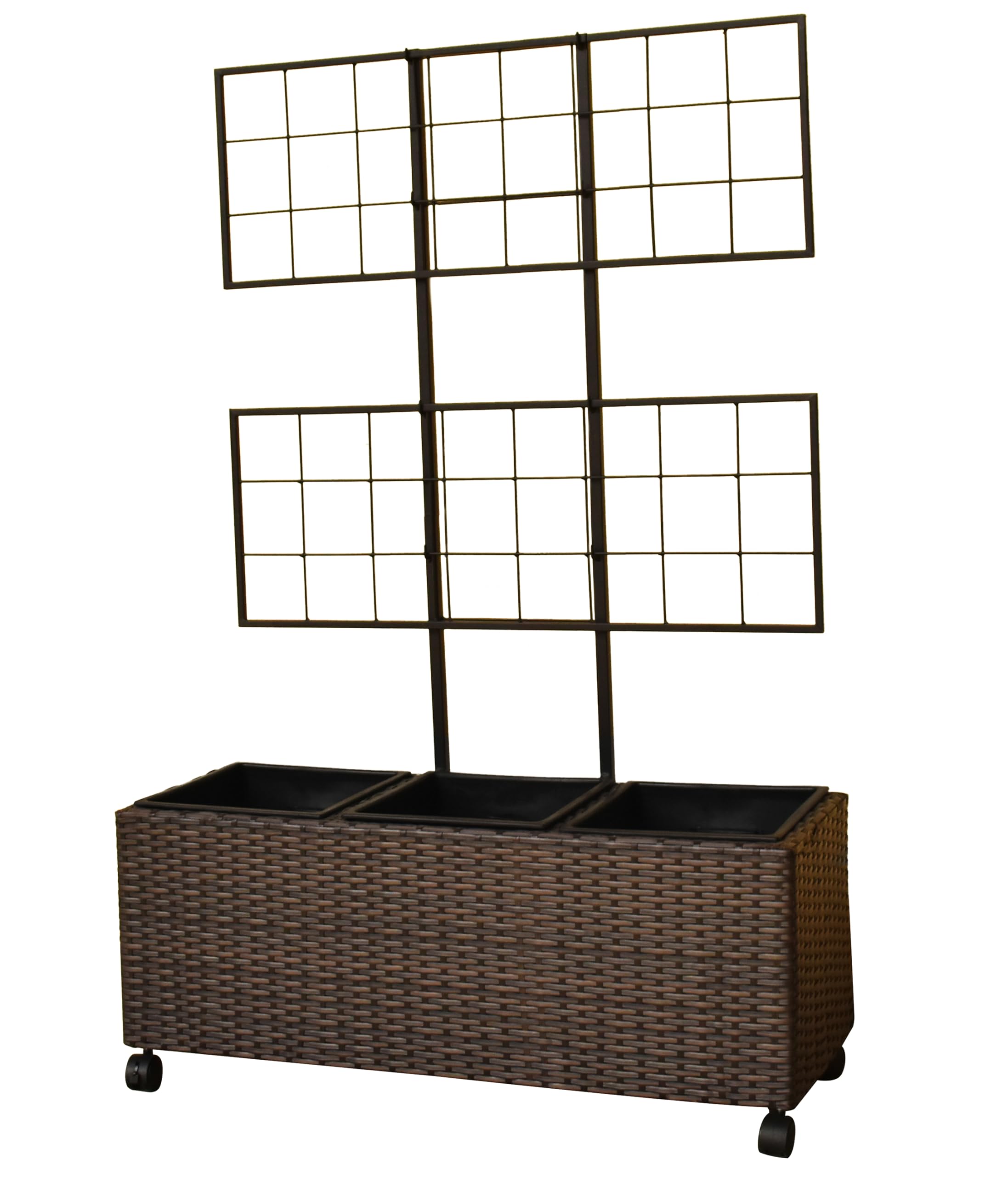 Dehner Premium Lovely Lili Spalierkasten braun mit Rollen