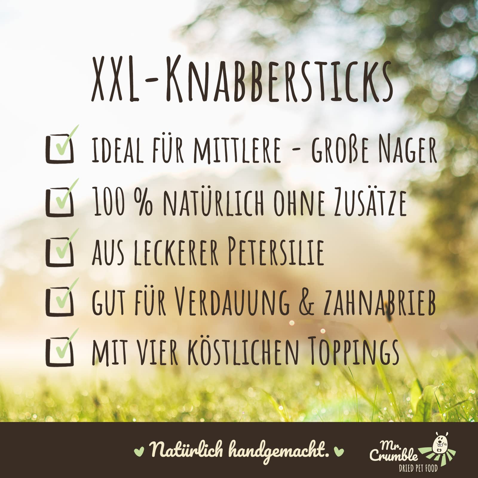Mr. Crumble Knabbersticks Nager Snack 4x100 g Petersilie