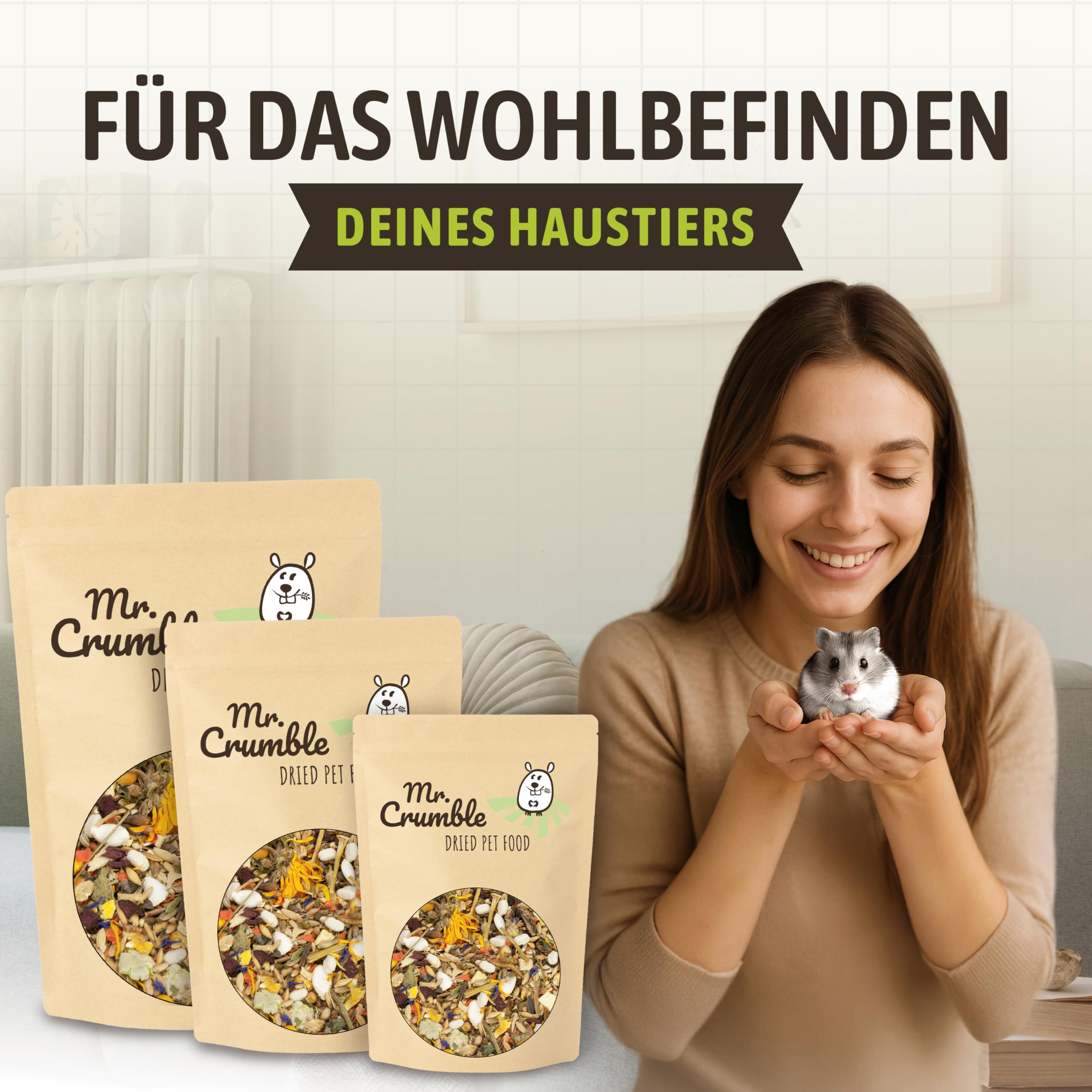 Mr. Crumble Ratten-Futter Rattenfutter ohne Pellets 1000g