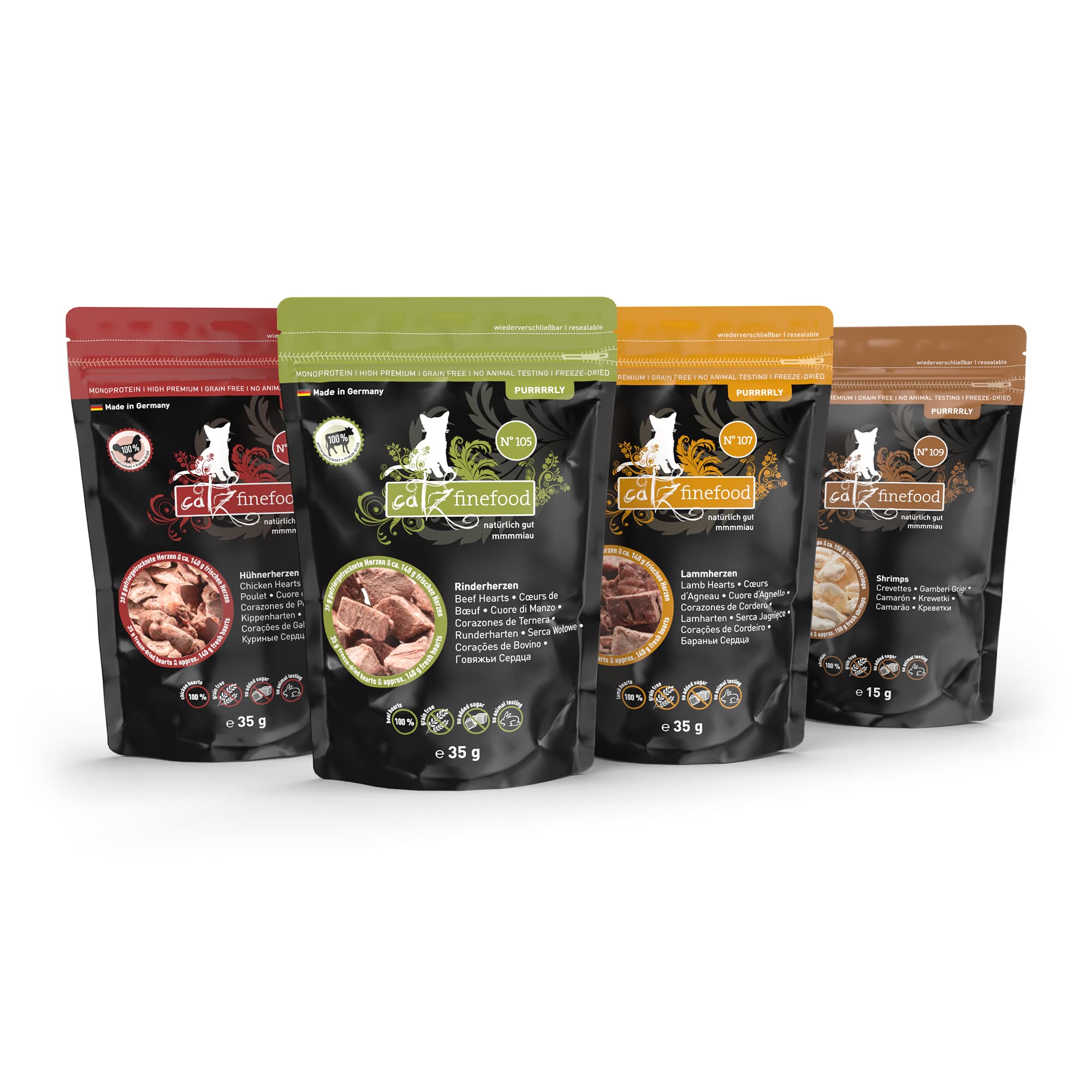 catz finefood Purrrrly No.107 Snack Lammherz 6x35g