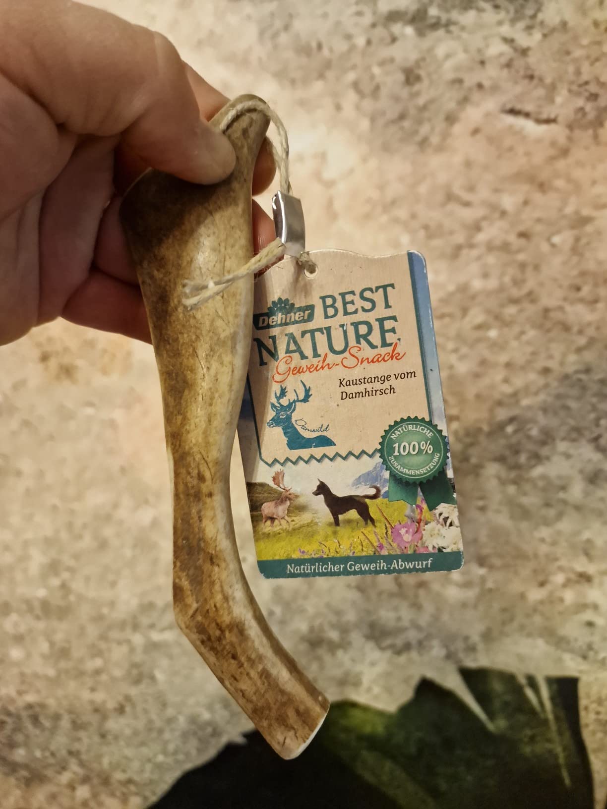 Dehner Best Nature Kaustange Damhirsch-Geweih S für Hunde 8-15kg