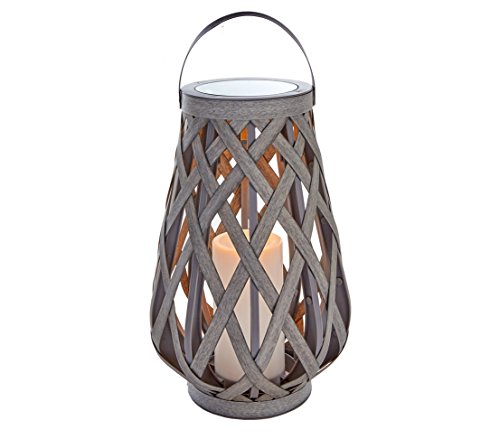 Dehner Lovely Rattan-Solarlaterne 45 cm spritzwassergeschützt