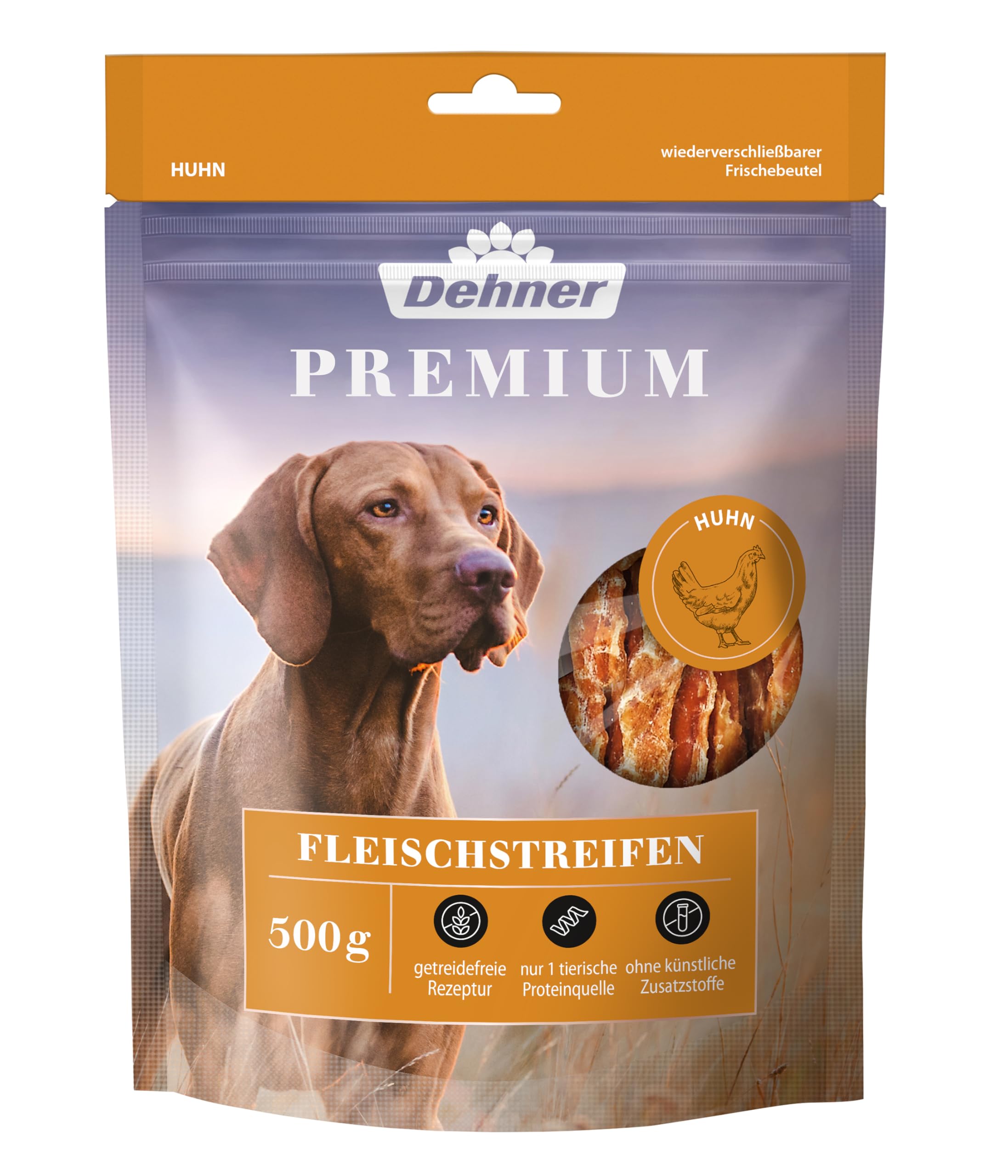 Dehner Premium Lammfleischstreifen Hundesnack 8x50g getreidefrei