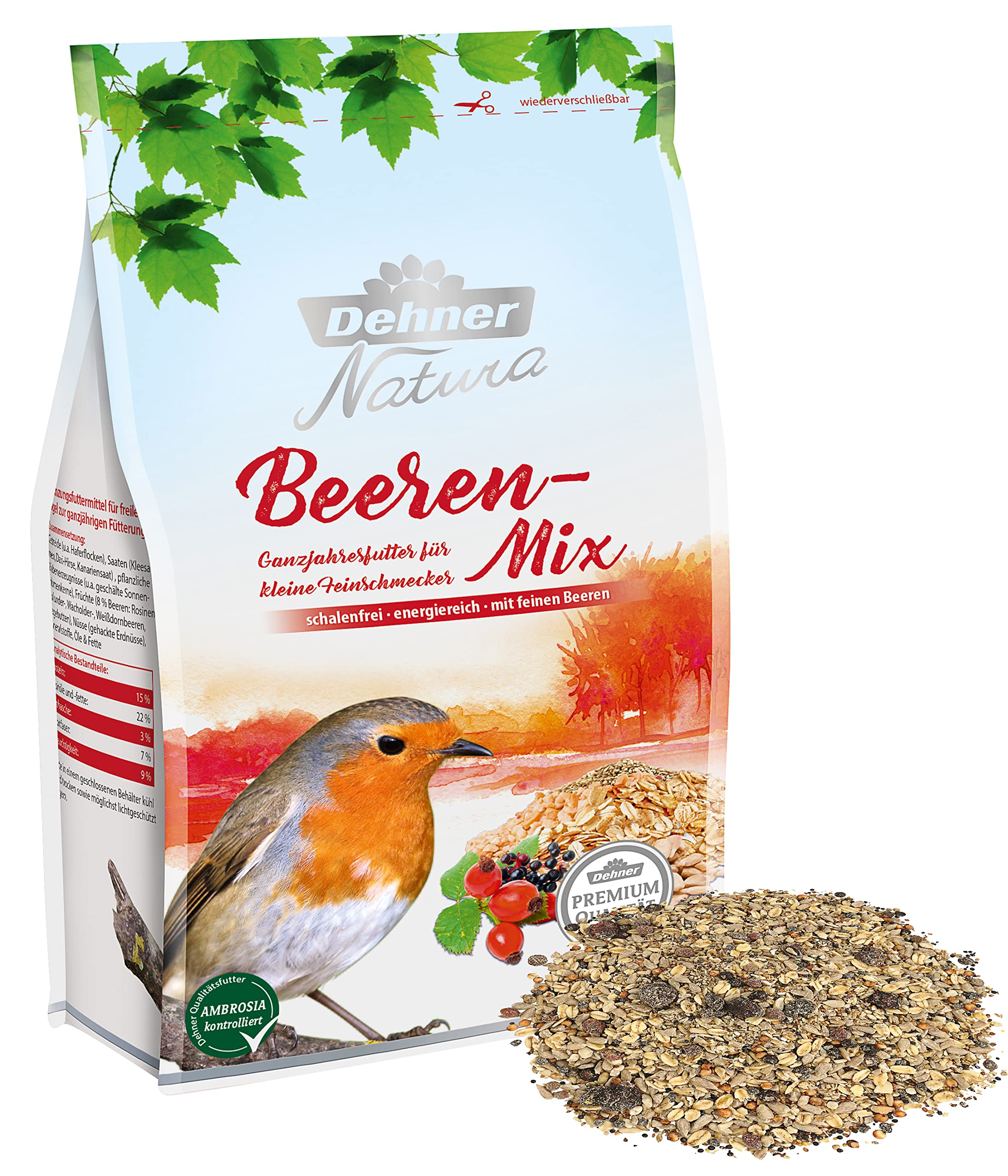 Dehner Natura Futterbuffet Maxi Wildvogelfutter 8-teilig Ganzjahr