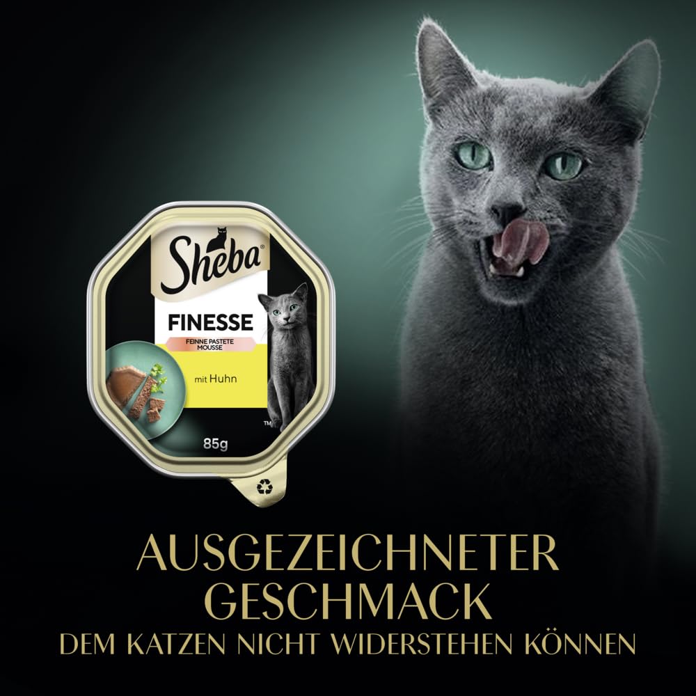 Sheba Finesse Nassfutter Huhn 22x85g Pastete Mousse