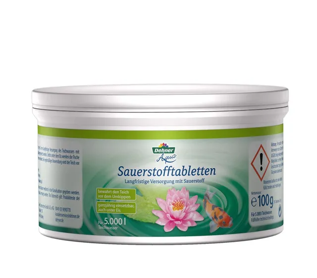 Dehner Aqua Teichwasserpflege Sauerstofftabletten 100g für 5000l