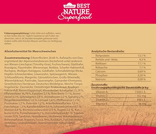 Dehner Best Nature Meerschweinchen Futter 1,5 kg getreidefrei